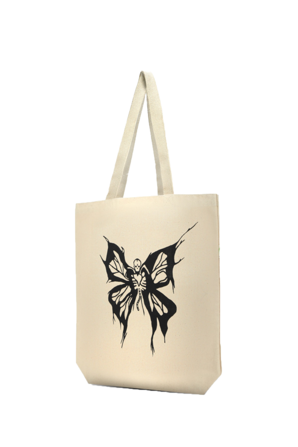 Canvas Butterfly Printed Tote Bag - Image 4