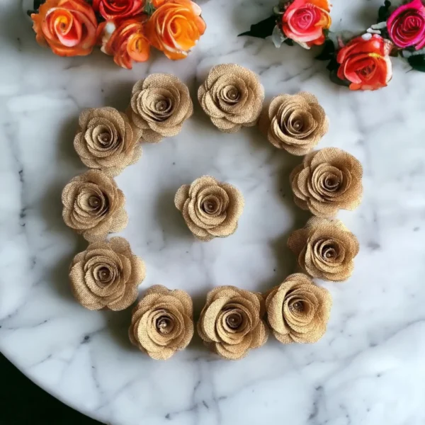 Jute Flower Handmade Wall Hanging - Image 3