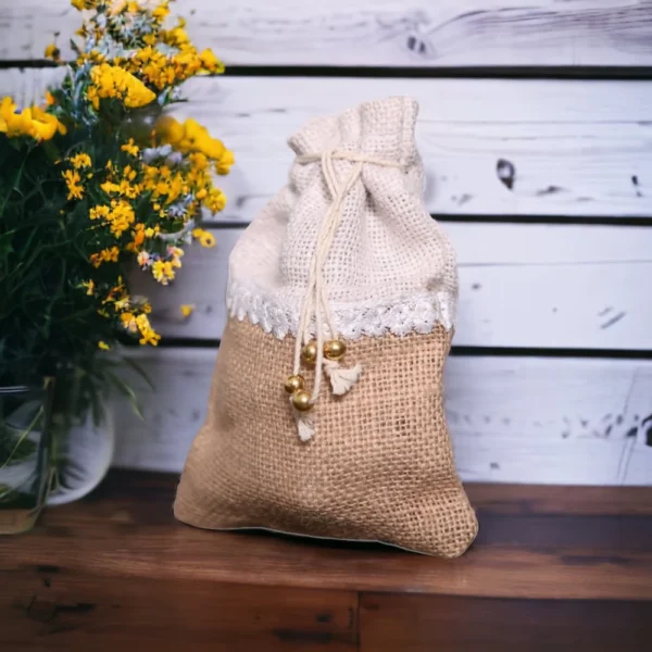 Jute Drawstring Bag