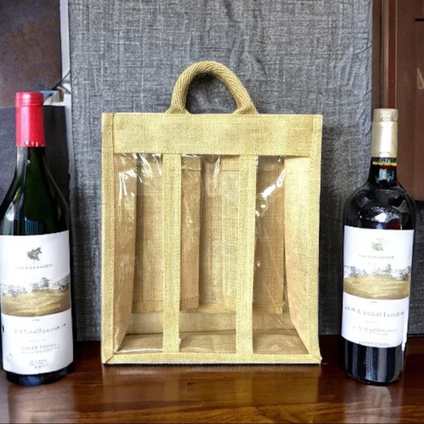 Jute Wine Bag