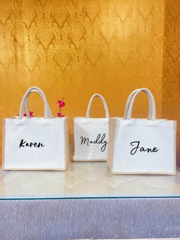 Printed Jute Shopping Bag