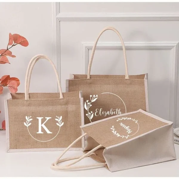 Customized Jute Shopping Bag - Image 2