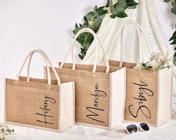 Customized Jute Shopping Bag - Image 3