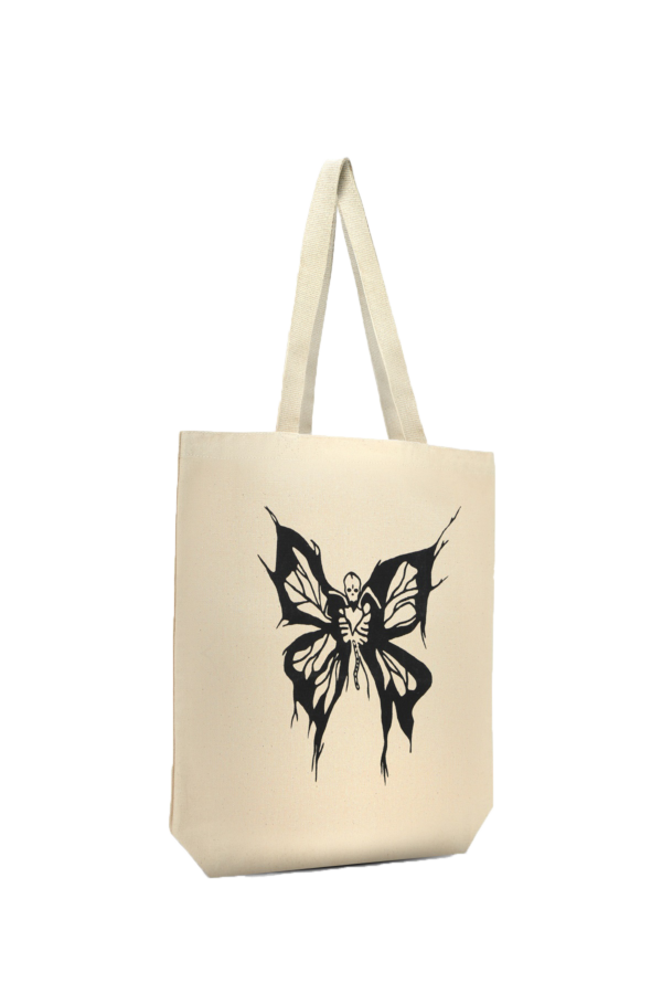 Canvas Butterfly Printed Tote Bag - Image 7