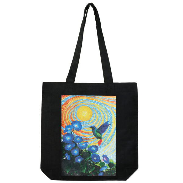 Canvas Black Printed Tote Bag