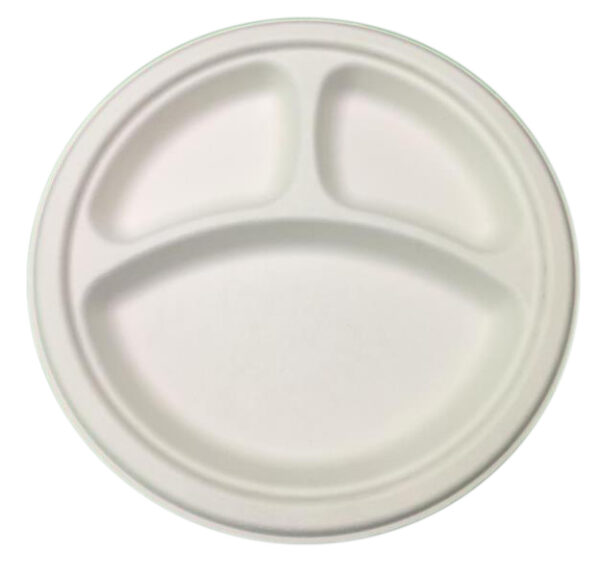 9″ 3-Section Round Plates