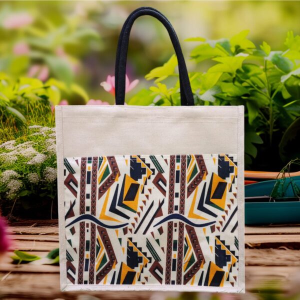 Eco-Friendly Tribal Printed Canvas Tote Bag